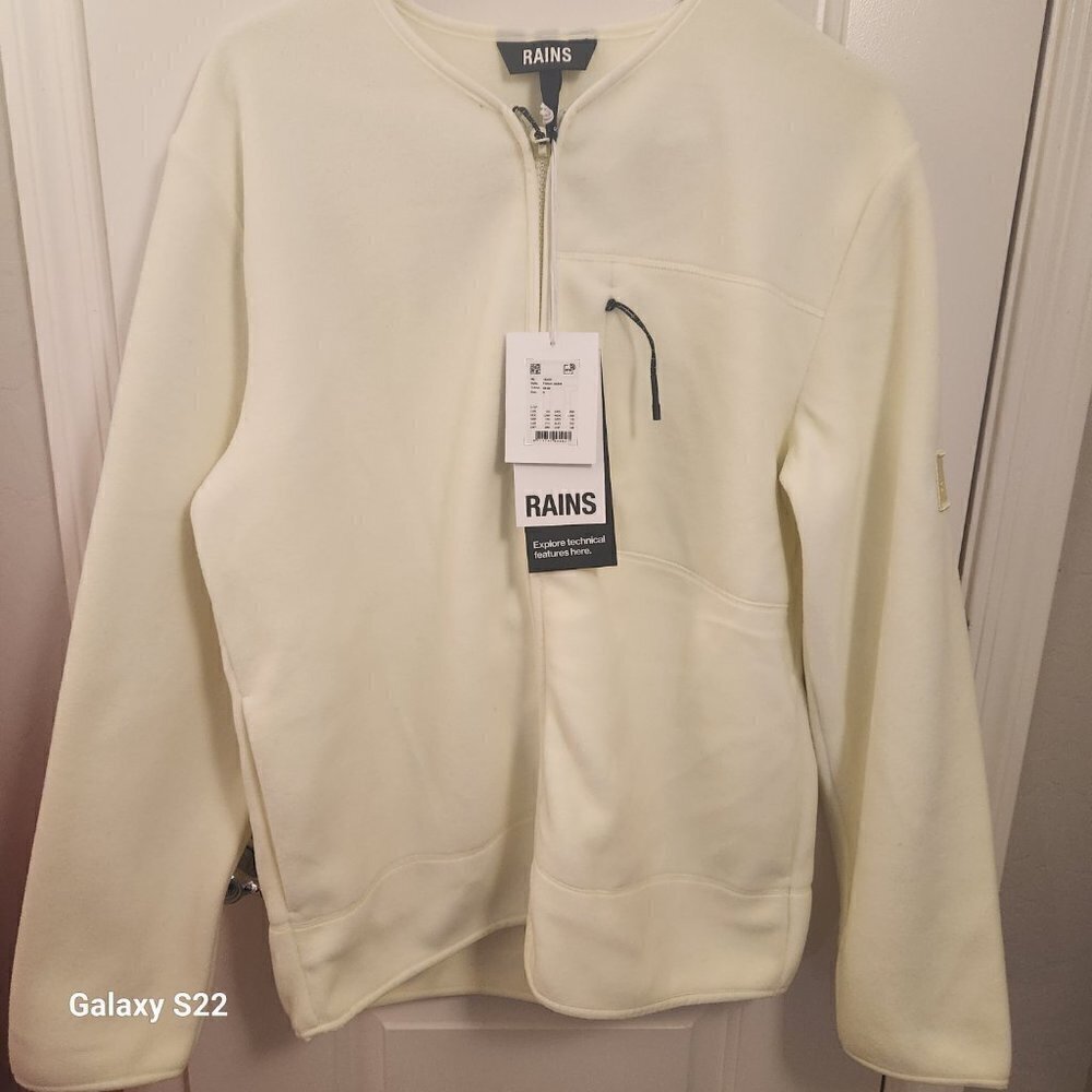 RAINS Fleece Jacket. Straw Color. NWT. Size: Various